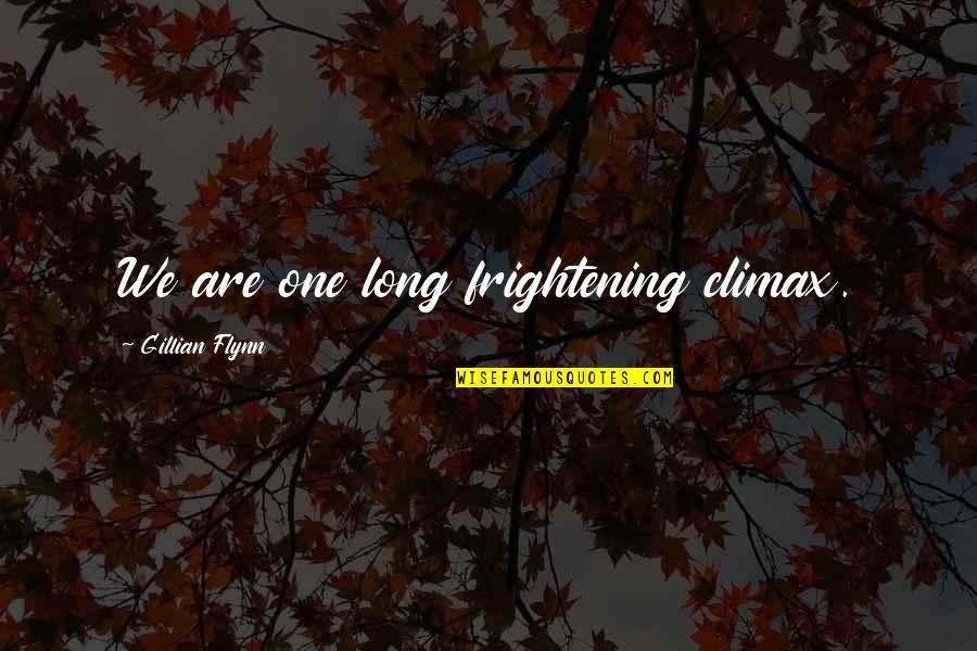 Direactly Quotes By Gillian Flynn: We are one long frightening climax.