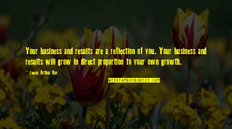 Direct Proportion Quotes By James Arthur Ray: Your business and results are a reflection of