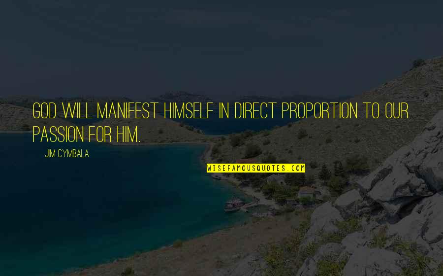 Direct Proportion Quotes By Jim Cymbala: God will manifest himself in direct proportion to