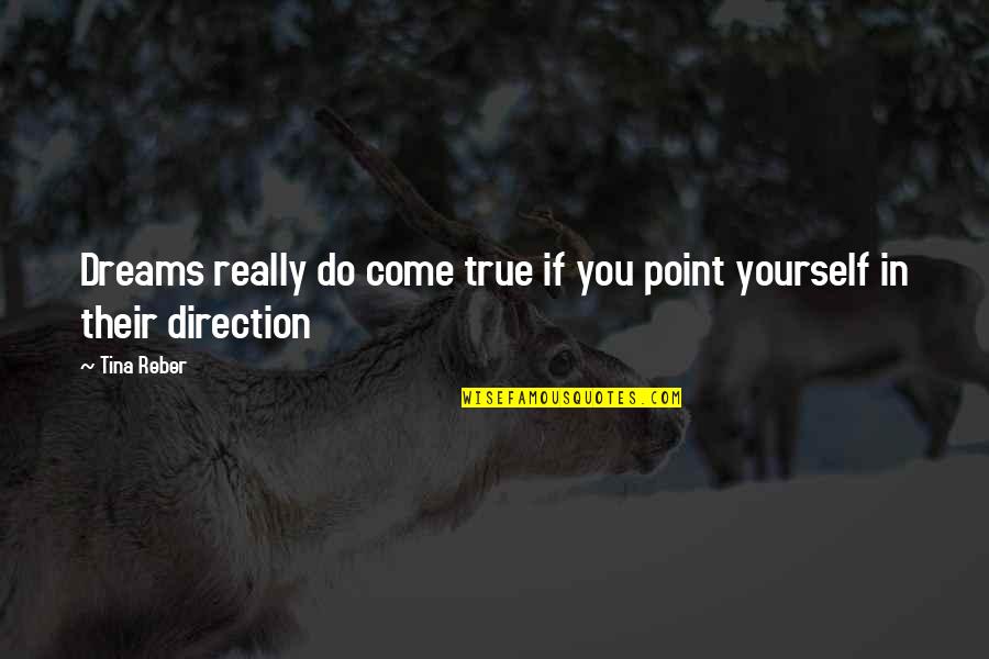Direction And Dreams Quotes By Tina Reber: Dreams really do come true if you point