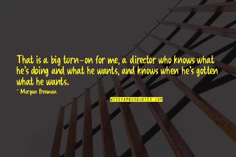 Directors Quotes By Morgan Freeman: That is a big turn-on for me, a