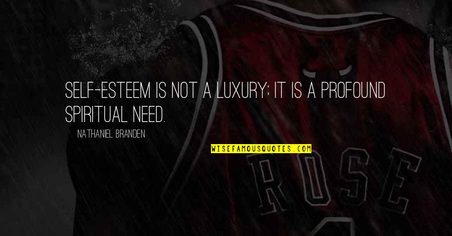 Diregardful Quotes By Nathaniel Branden: Self-esteem is not a luxury; it is a