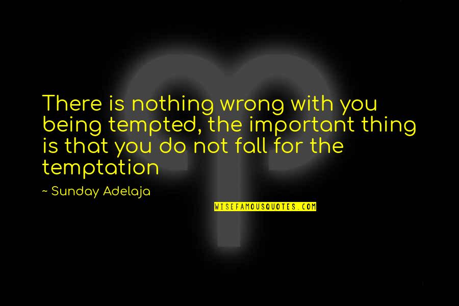 Dirigistic Quotes By Sunday Adelaja: There is nothing wrong with you being tempted,