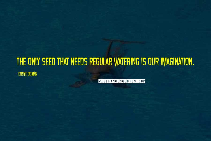 Diriye Osman quotes: The only seed that needs regular watering is our imagination.