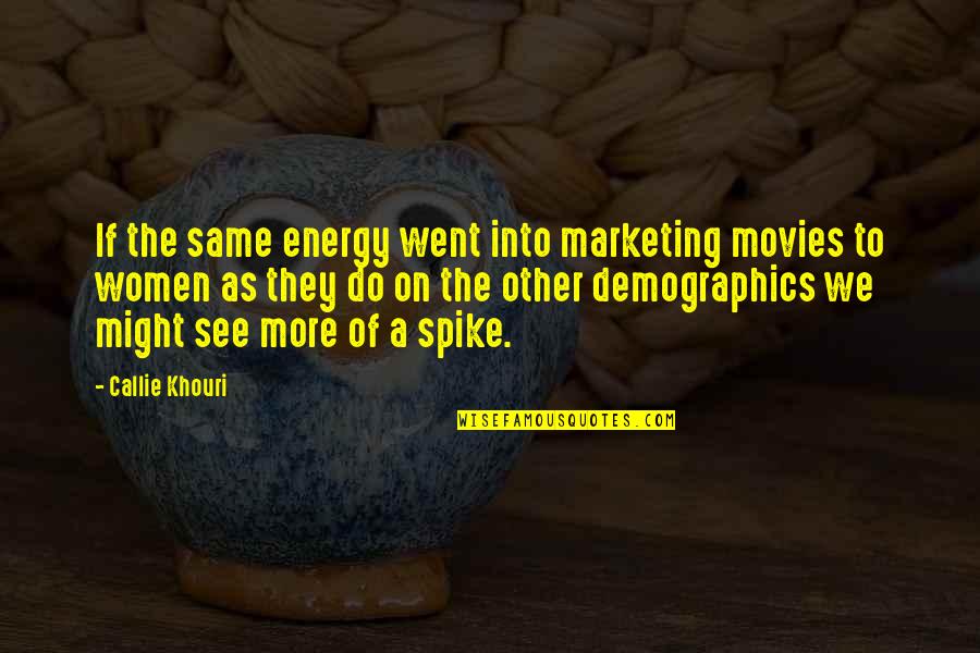 Dirk Hartog Quotes By Callie Khouri: If the same energy went into marketing movies