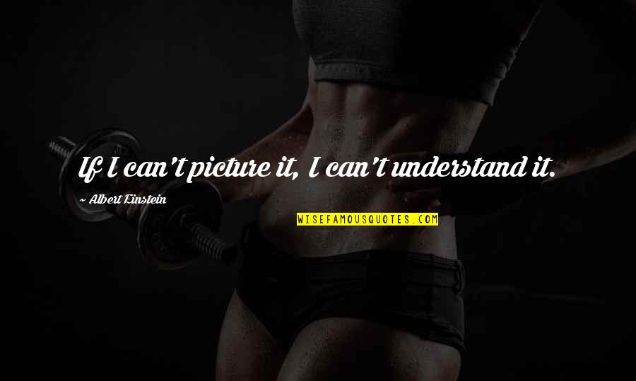 Dirlauth Quotes By Albert Einstein: If I can't picture it, I can't understand