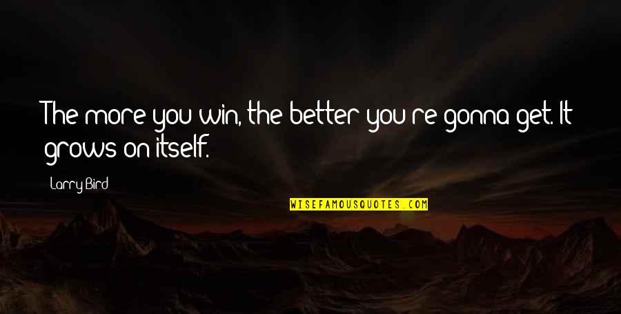 Dirt Racing Girl Quotes By Larry Bird: The more you win, the better you're gonna
