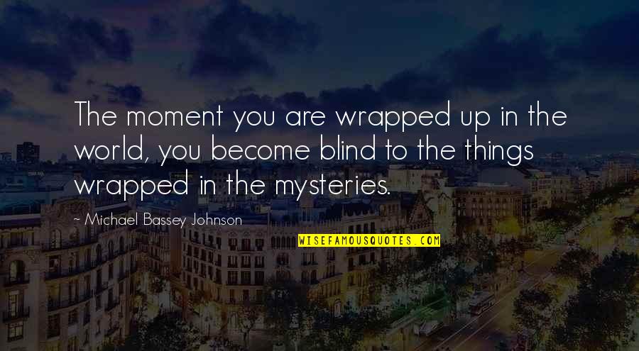 Dirt Work Quotes By Michael Bassey Johnson: The moment you are wrapped up in the
