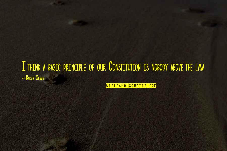 Disappointing Family Members Quotes By Barack Obama: I think a basic principle of our Constitution