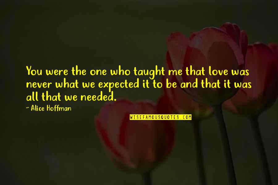 Disappointing Parents Quotes By Alice Hoffman: You were the one who taught me that Disappointing Parents Quotes By Alice Hoffman: You were the one who taught me that