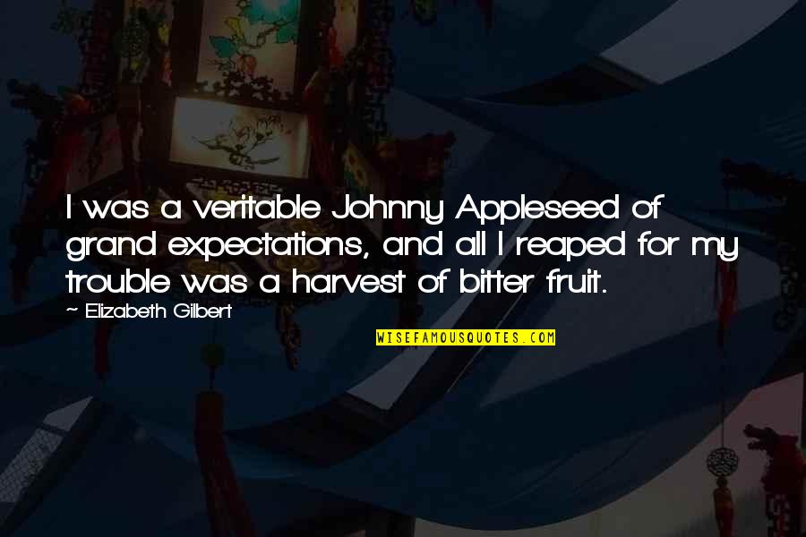 Disappointment And Expectations Quotes By Elizabeth Gilbert: I was a veritable Johnny Appleseed of grand