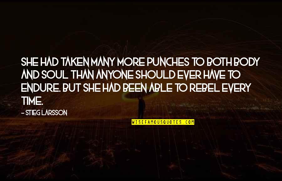 Disappointment Expectation Quotes By Stieg Larsson: She had taken many more punches to both Disappointment Expectation Quotes By Stieg Larsson: She had taken many more punches to both