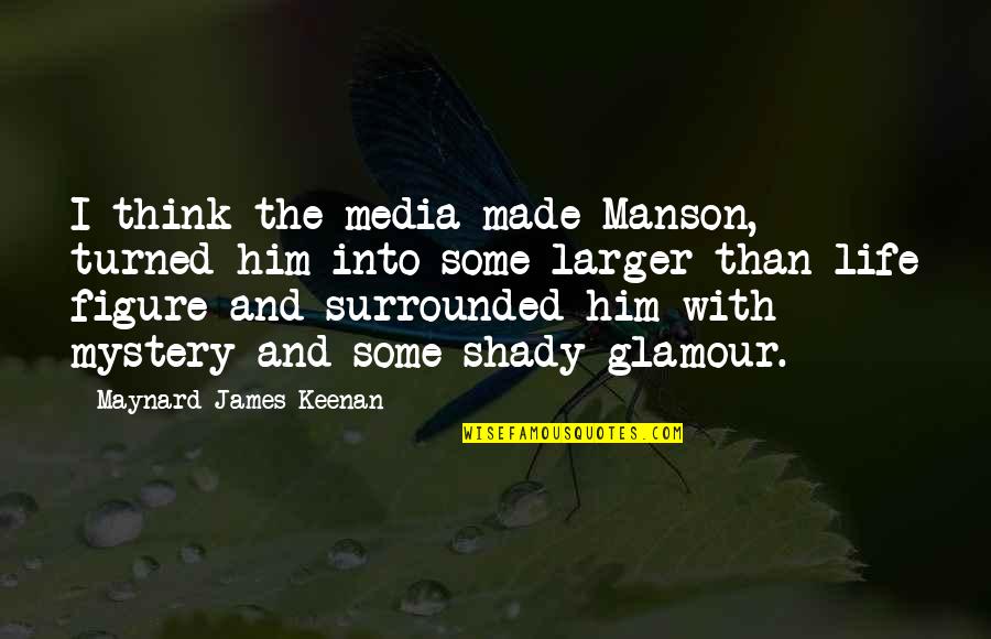 Disappointment Images Quotes By Maynard James Keenan: I think the media made Manson, turned him