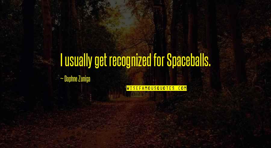 Disappointment In Friends Quotes By Daphne Zuniga: I usually get recognized for Spaceballs.