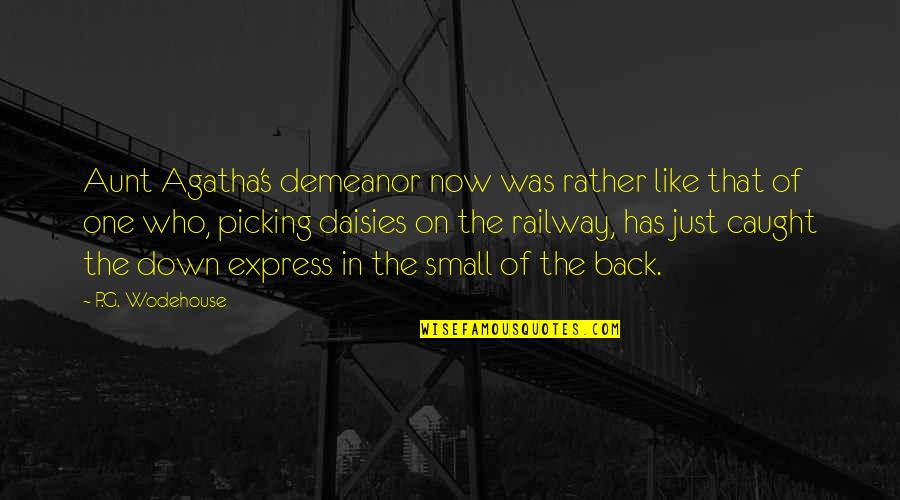 Disappointmentointment Quotes By P.G. Wodehouse: Aunt Agatha's demeanor now was rather like that