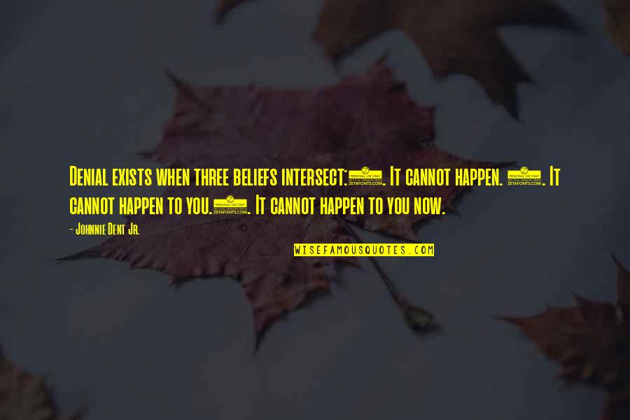 Disbelief Quotes By Johnnie Dent Jr.: Denial exists when three beliefs intersect:1. It cannot