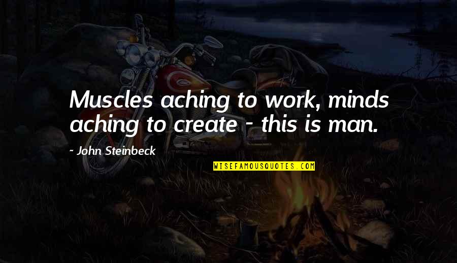 Disbelieving Tone Quotes By John Steinbeck: Muscles aching to work, minds aching to create Disbelieving Tone Quotes By John Steinbeck: Muscles aching to work, minds aching to create