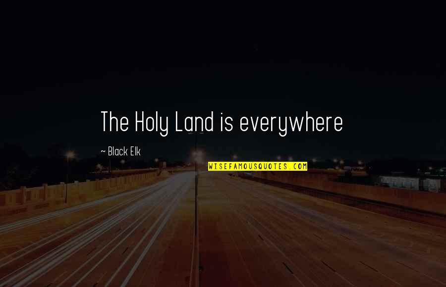 Disbursing Quotes By Black Elk: The Holy Land is everywhere