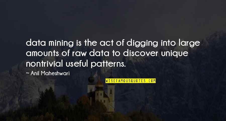 Discharge Before Period Quotes By Anil Maheshwari: data mining is the act of digging into