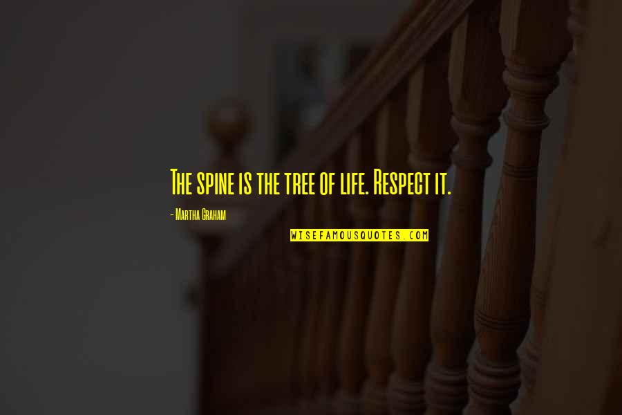 Discontinuing Lexapro Quotes By Martha Graham: The spine is the tree of life. Respect