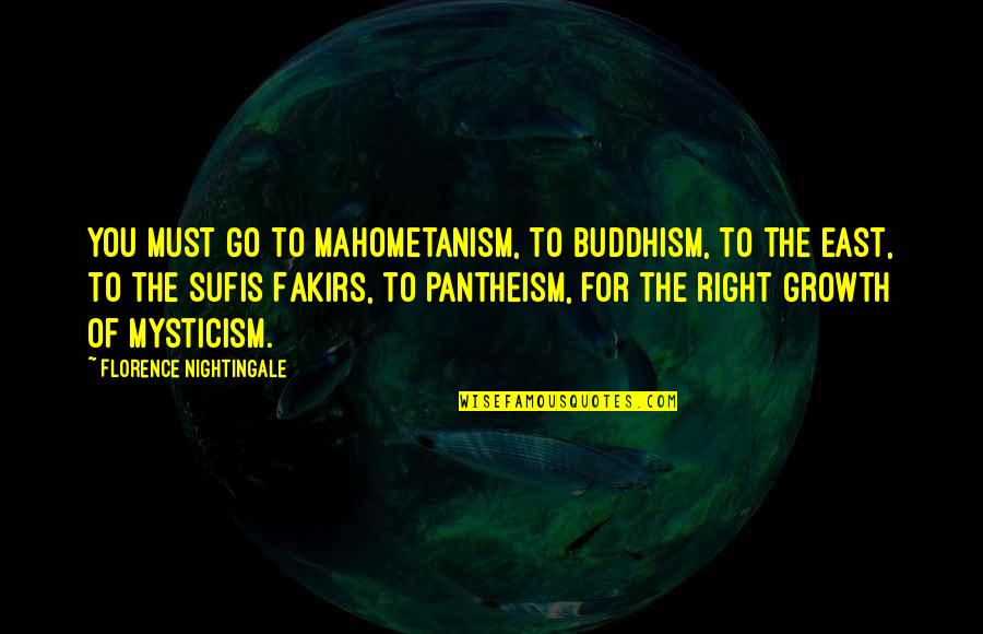 Discorporate Stranger Quotes By Florence Nightingale: You must go to Mahometanism, to Buddhism, to