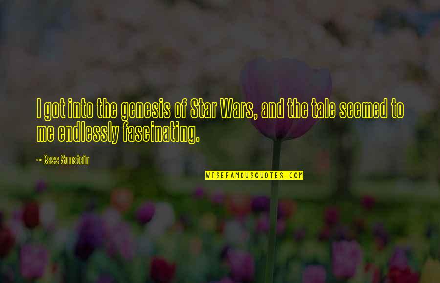 Discourging Quotes By Cass Sunstein: I got into the genesis of Star Wars,