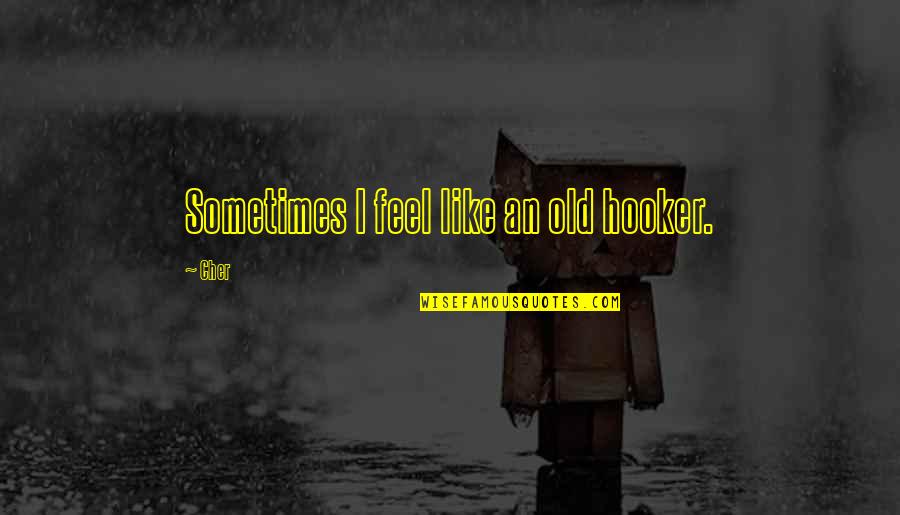 Discoverable Evidence Quotes By Cher: Sometimes I feel like an old hooker.