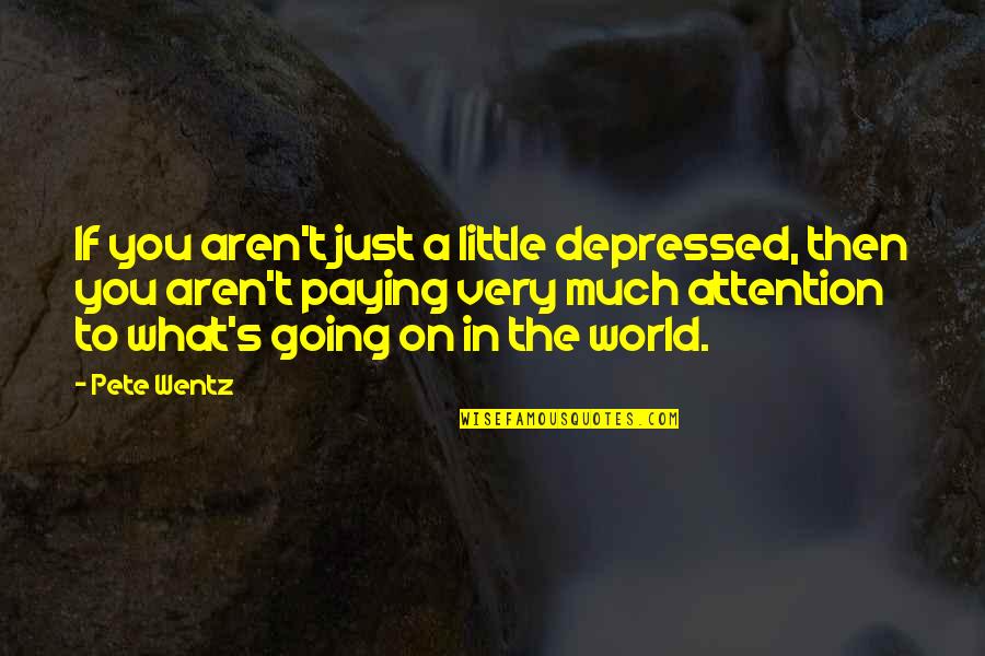 Discovering Happiness By Dennis Wholey Quotes By Pete Wentz: If you aren't just a little depressed, then
