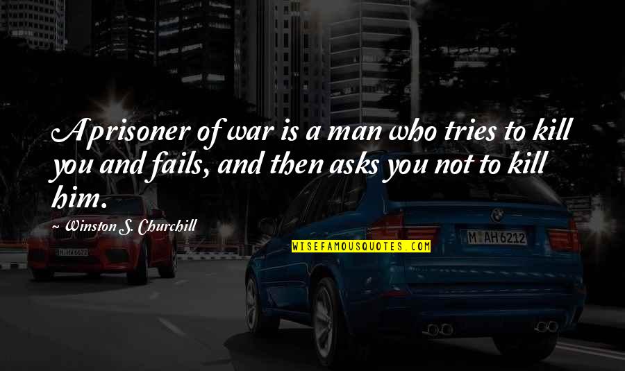 Discovering New Ways Of Thinking Quotes By Winston S. Churchill: A prisoner of war is a man who