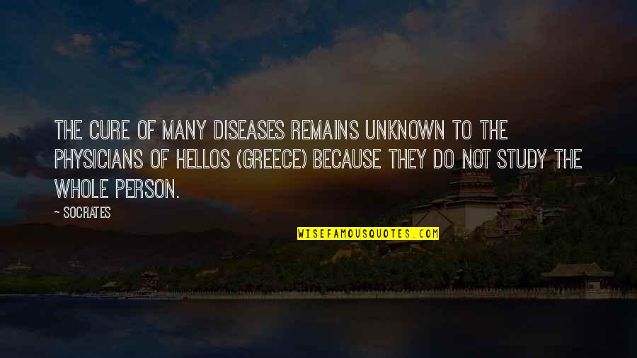 Diseases And Cure Quotes By Socrates: The cure of many diseases remains unknown to