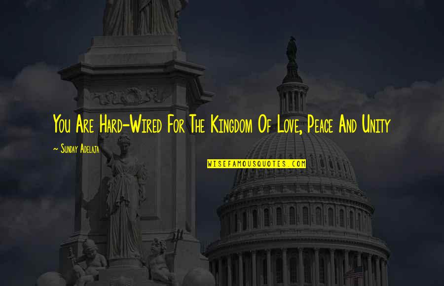 Disembowel Quotes By Sunday Adelaja: You Are Hard-Wired For The Kingdom Of Love, Disembowel Quotes By Sunday Adelaja: You Are Hard-Wired For The Kingdom Of Love,