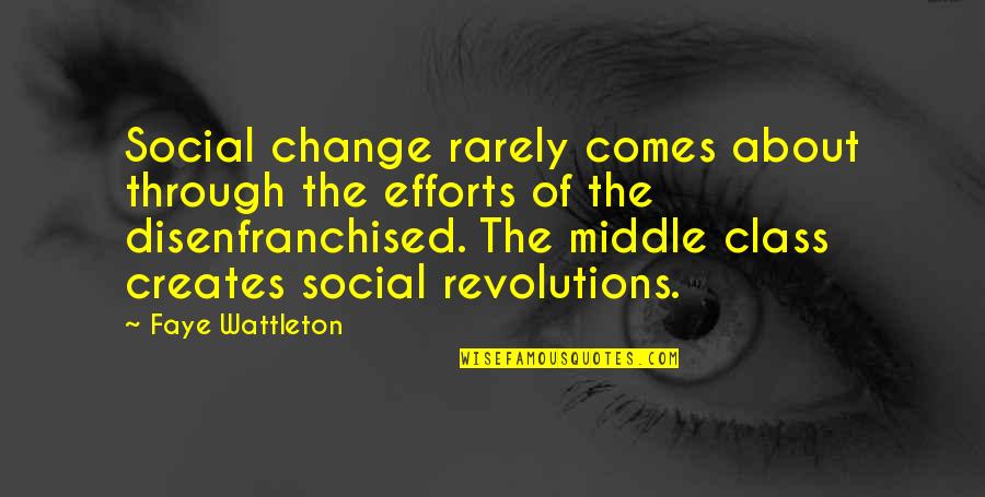 Disenfranchised Quotes By Faye Wattleton: Social change rarely comes about through the efforts