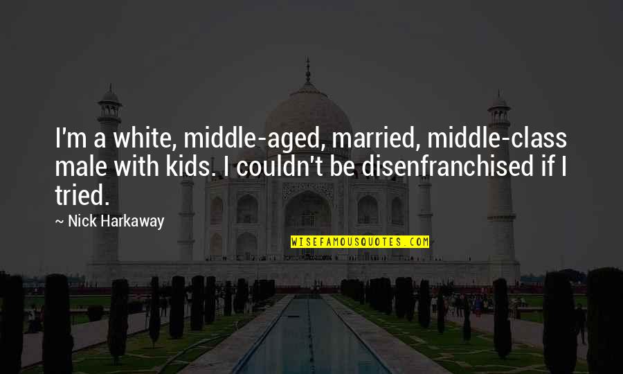 Disenfranchised Quotes By Nick Harkaway: I'm a white, middle-aged, married, middle-class male with