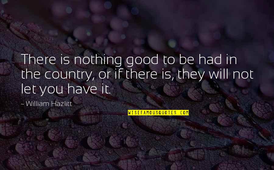 Disengenuous Quotes By William Hazlitt: There is nothing good to be had in