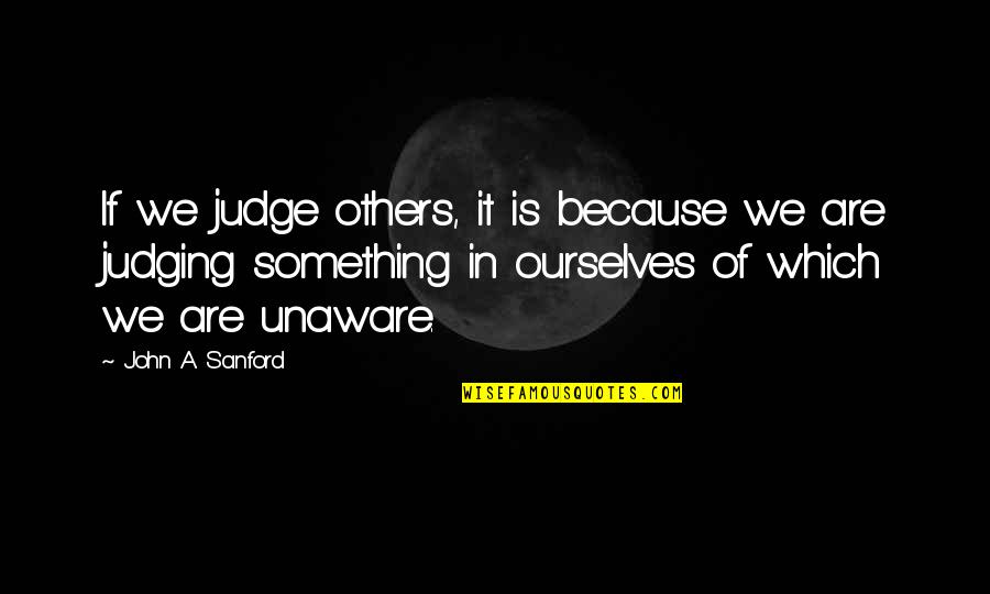 Disese Quotes By John A. Sanford: If we judge others, it is because we