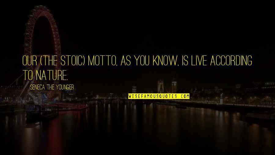 Disfigures Quotes By Seneca The Younger: Our (the Stoic) motto, as you know, is Disfigures Quotes By Seneca The Younger: Our (the Stoic) motto, as you know, is