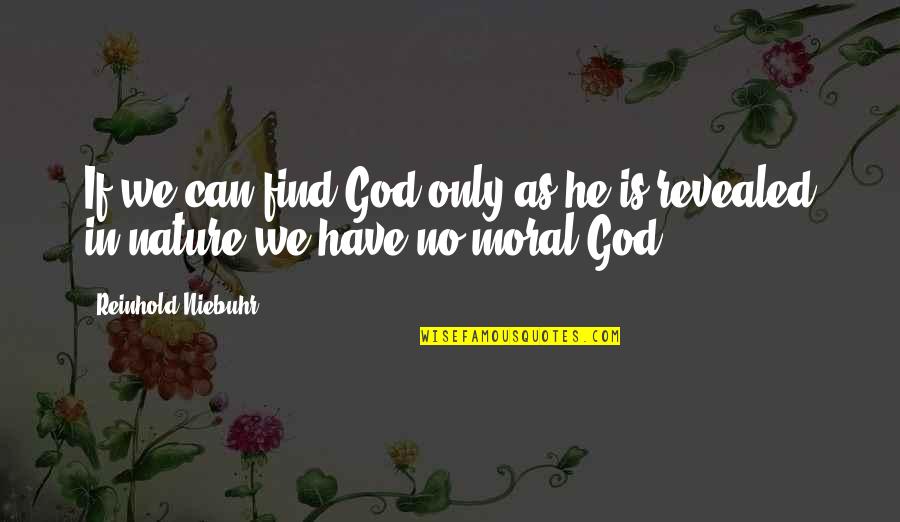 Disfrazados Quotes By Reinhold Niebuhr: If we can find God only as he Disfrazados Quotes By Reinhold Niebuhr: If we can find God only as he