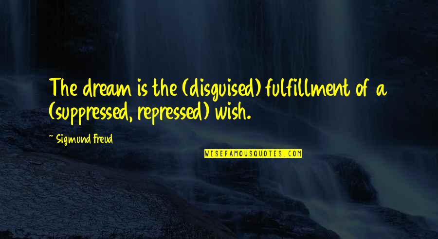 Disguised Quotes By Sigmund Freud: The dream is the (disguised) fulfillment of a