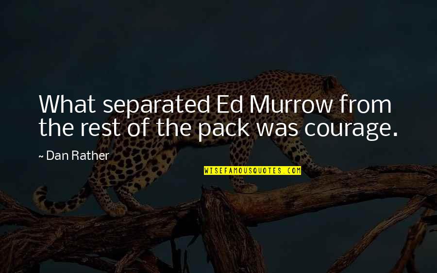 Disgusto Sinonimo Quotes By Dan Rather: What separated Ed Murrow from the rest of
