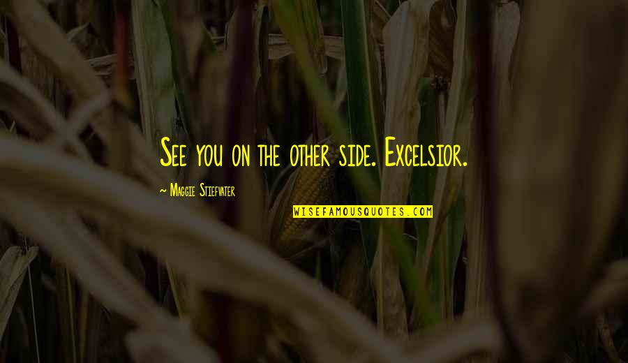 Dish Boggett Quotes By Maggie Stiefvater: See you on the other side. Excelsior.