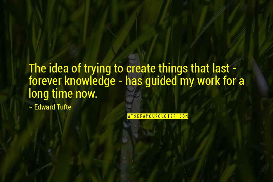 Dishevelled Appearance Quotes By Edward Tufte: The idea of trying to create things that