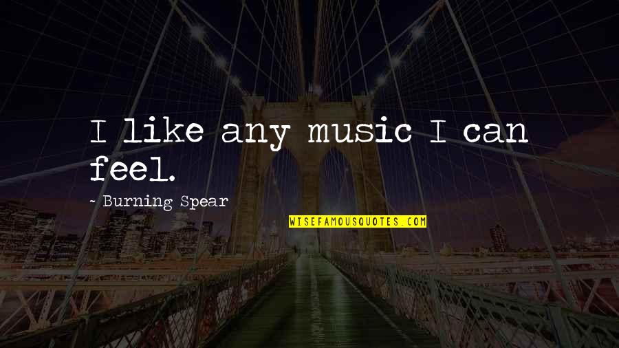 Dishevelment Sentence Quotes By Burning Spear: I like any music I can feel. Dishevelment Sentence Quotes By Burning Spear: I like any music I can feel.