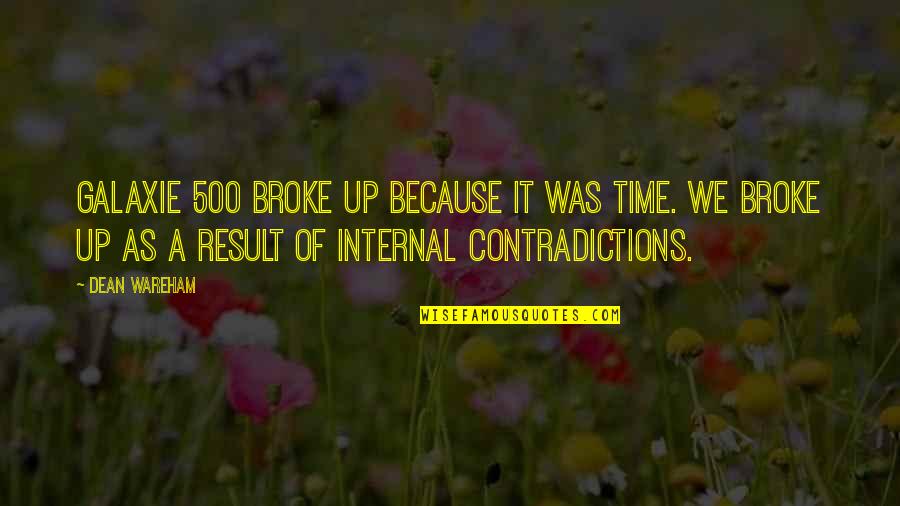 Dishonesty At Work Quotes By Dean Wareham: Galaxie 500 broke up because it was time.