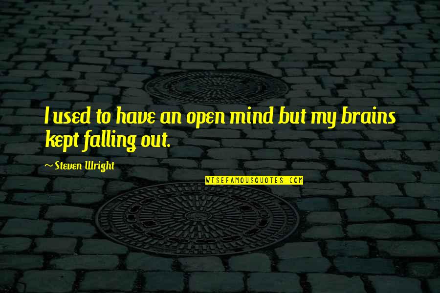 Dishonesty In Business Quotes By Steven Wright: I used to have an open mind but