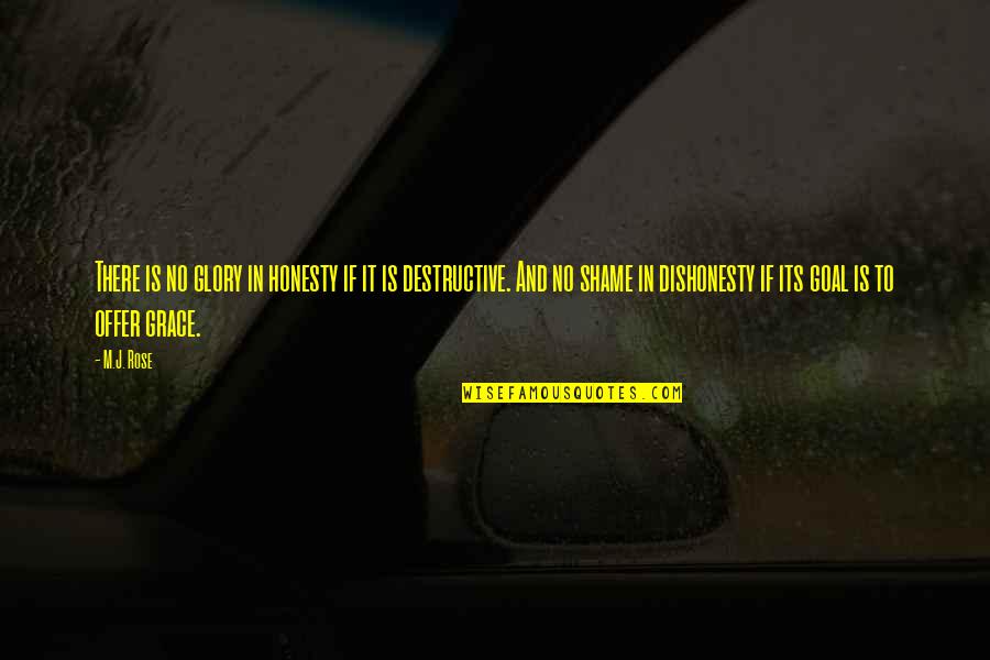 Dishonesty Quotes By M.J. Rose: There is no glory in honesty if it