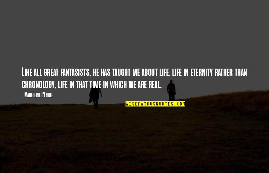 Dishonorable People Quotes By Madeleine L'Engle: Like all great fantasists, he has taught me