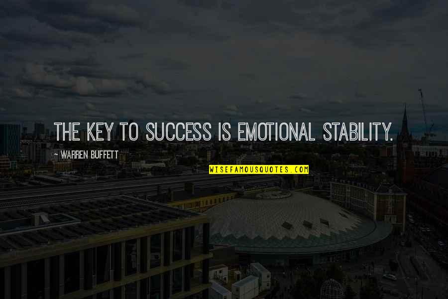 Dishtowel Set Quotes By Warren Buffett: The key to success is emotional stability. Dishtowel Set Quotes By Warren Buffett: The key to success is emotional stability.