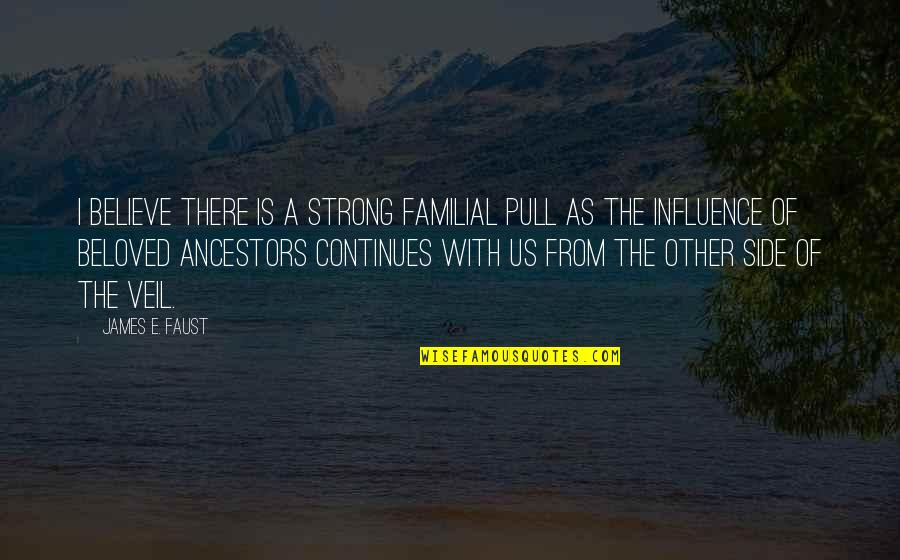 Disintegratin Quotes By James E. Faust: I believe there is a strong familial pull