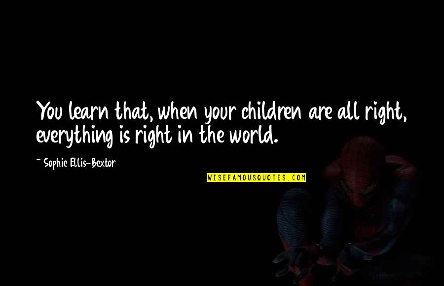 Diskspd Quotes By Sophie Ellis-Bextor: You learn that, when your children are all