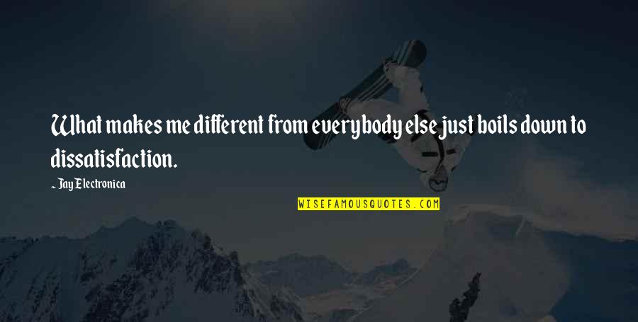 Dislike Mondays Quotes By Jay Electronica: What makes me different from everybody else just